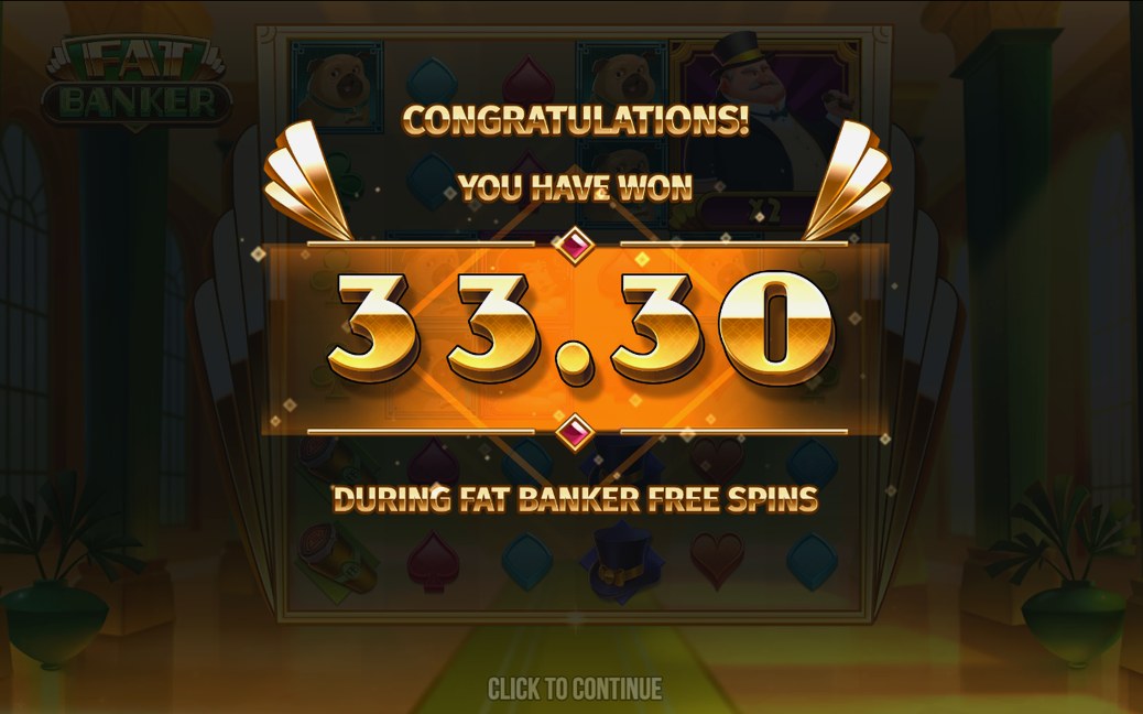 Fat Banker Free Spins med en växande Fat Banker-wild