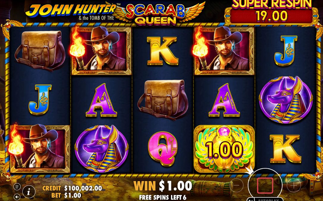 Free spins-läget med Super Respin-potten